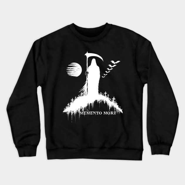 Memento Mori Crewneck Sweatshirt by wildsidecomix